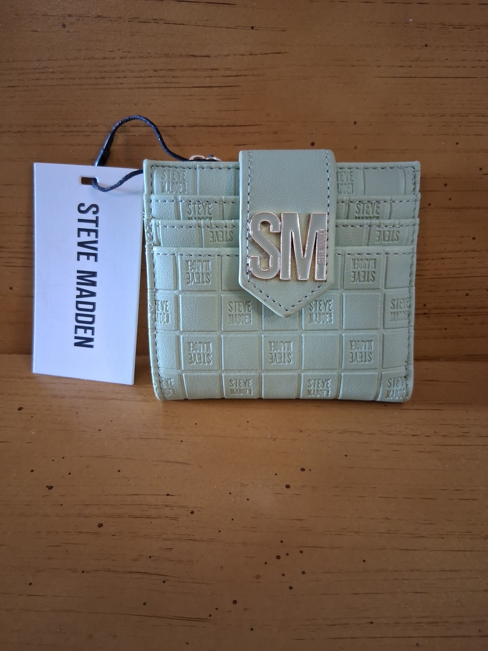 Steve Madden SM Mint Green Card Wallet